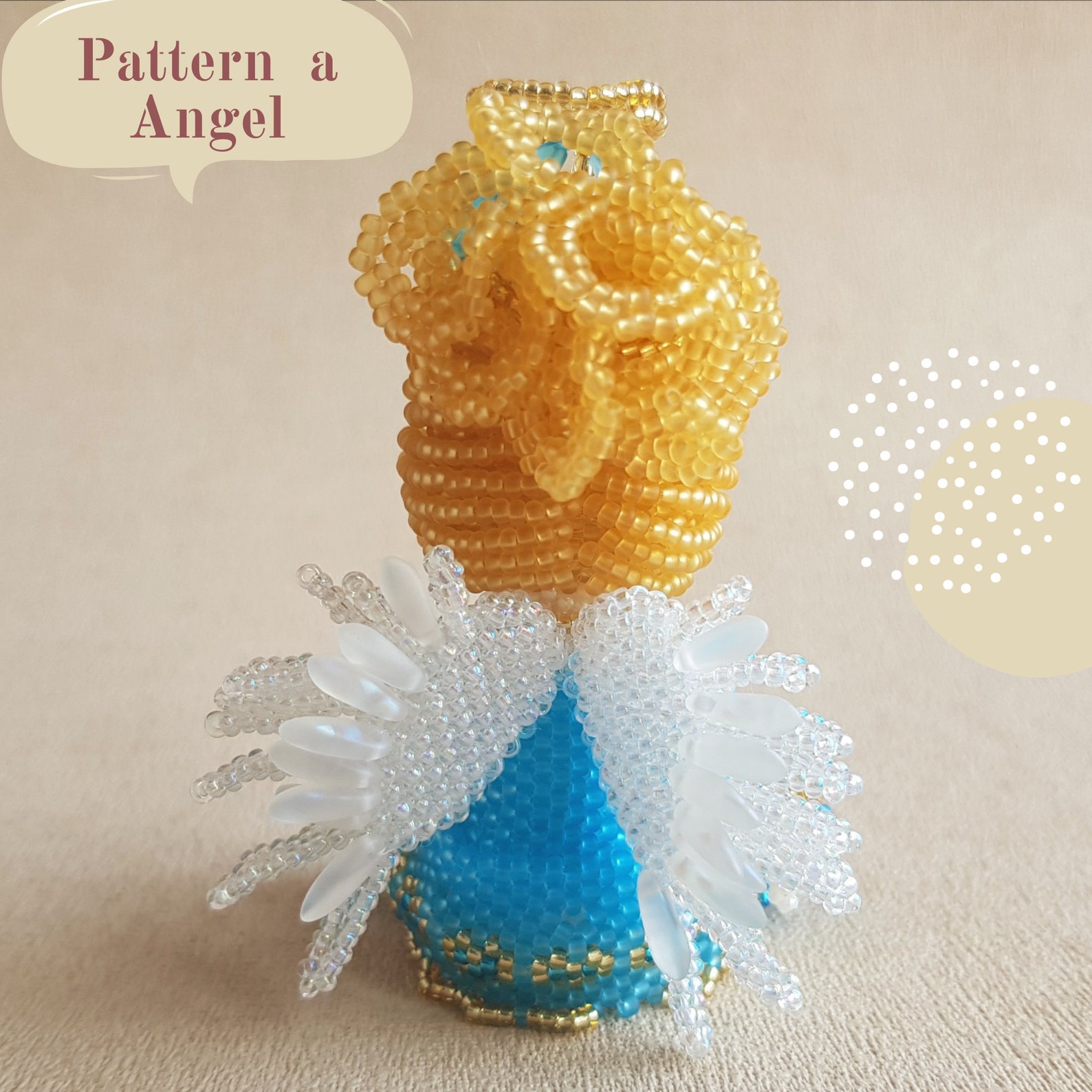 Pattern a Angel/Tutorial Bead toys doll How to make a stuffed Etsy