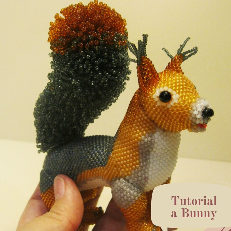 Pattern/tutorial a Squirrel Bead Toys How to Make Stuffed Etsy
