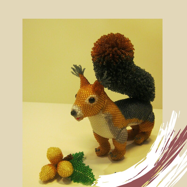 Pattern/tutorial a Squirrel Bead Toys How to Make Stuffed Etsy