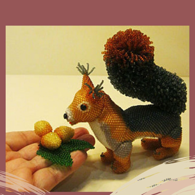 Pattern/tutorial a Squirrel Bead Toys How to Make Stuffed Etsy