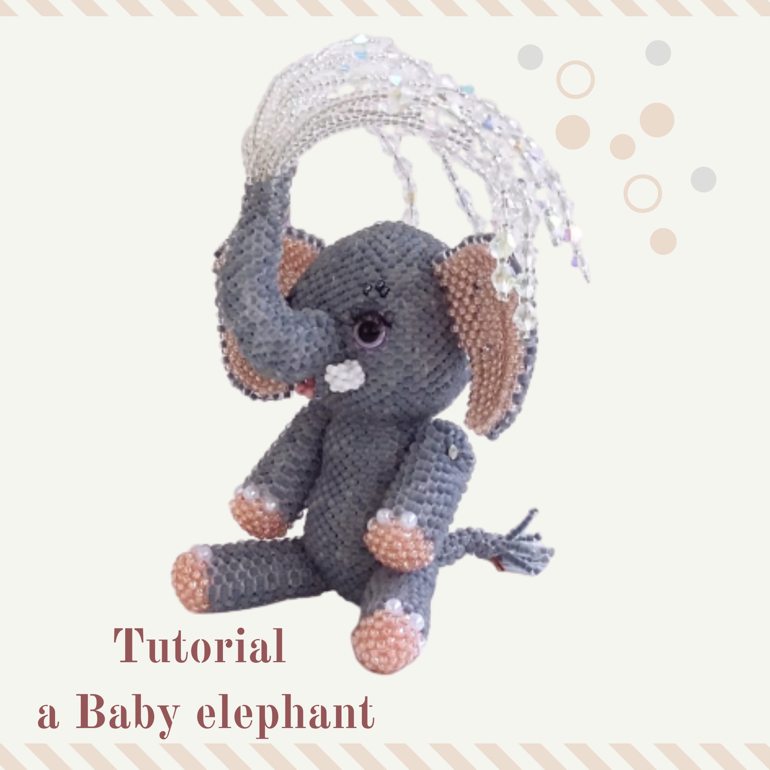 Pattern a Elephant/Tutorial Bead toys How to make a stuffed Etsy