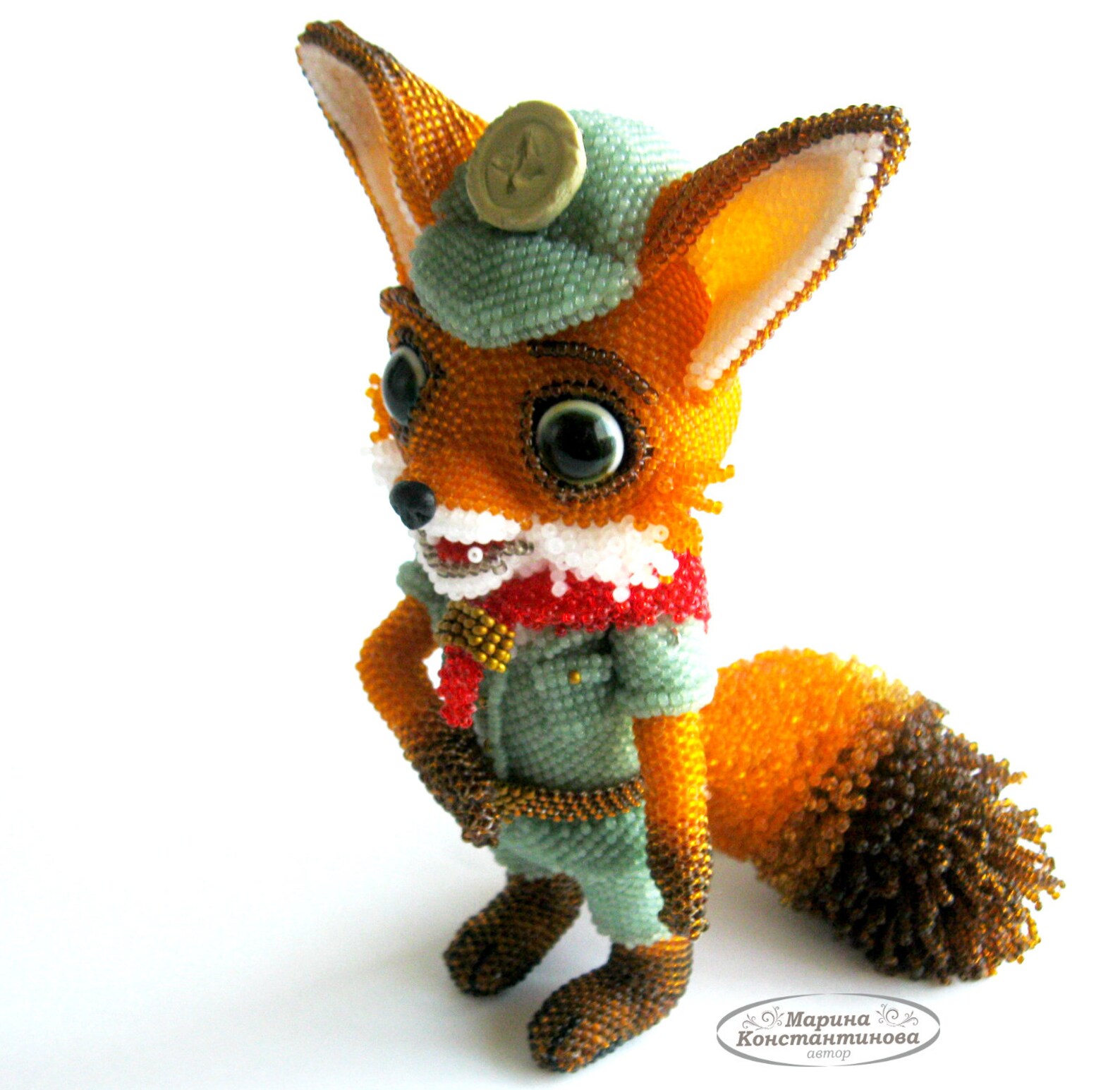 Pattern beads/Tutorial a fox Beaded a fox How to a fox Schemes Etsy