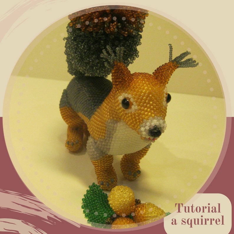 Pattern/tutorial a Squirrel Bead Toys How to Make Stuffed Etsy