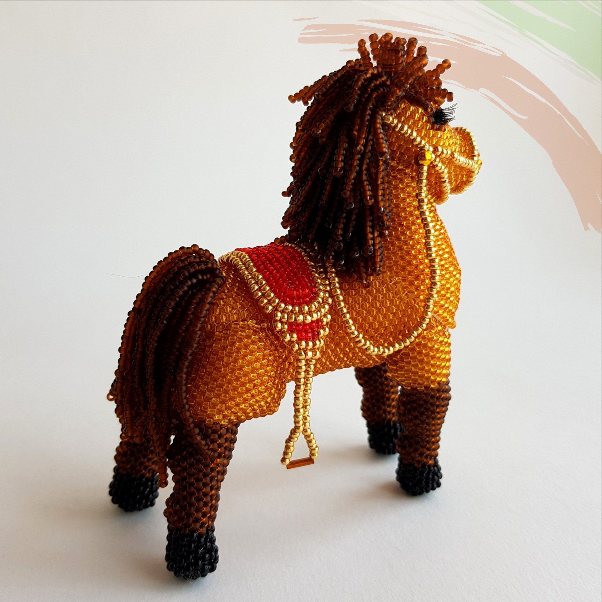 Pattern beads a Horse/Tutorial animal 3 D Bead toys How to Etsy