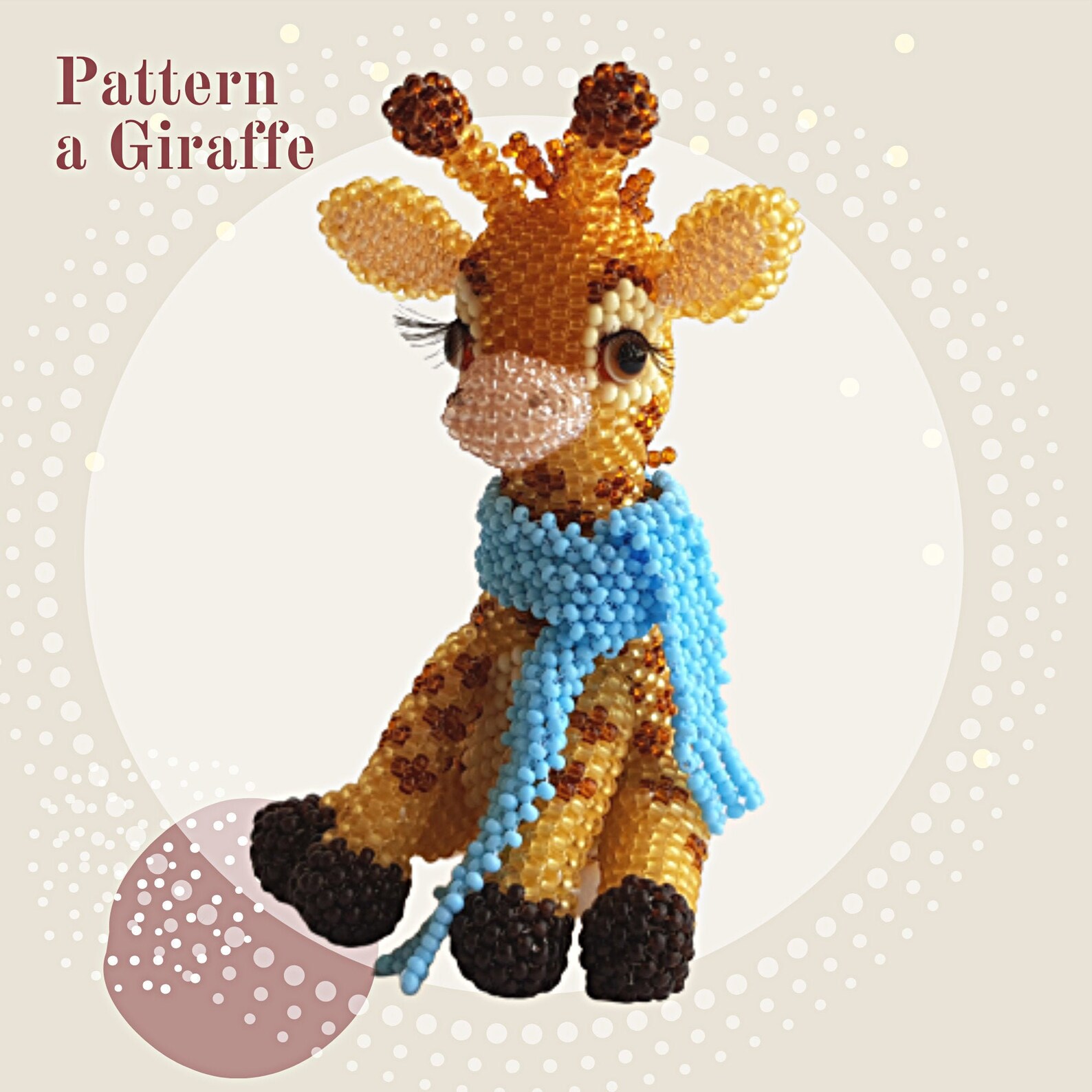 Pattern Beads/tutorial a Giraffe Beading 3d PDF How to Make a Etsy