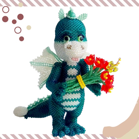 Pattern a the Dragon beads/Tutorial a the Dragon beads Beaded Etsy