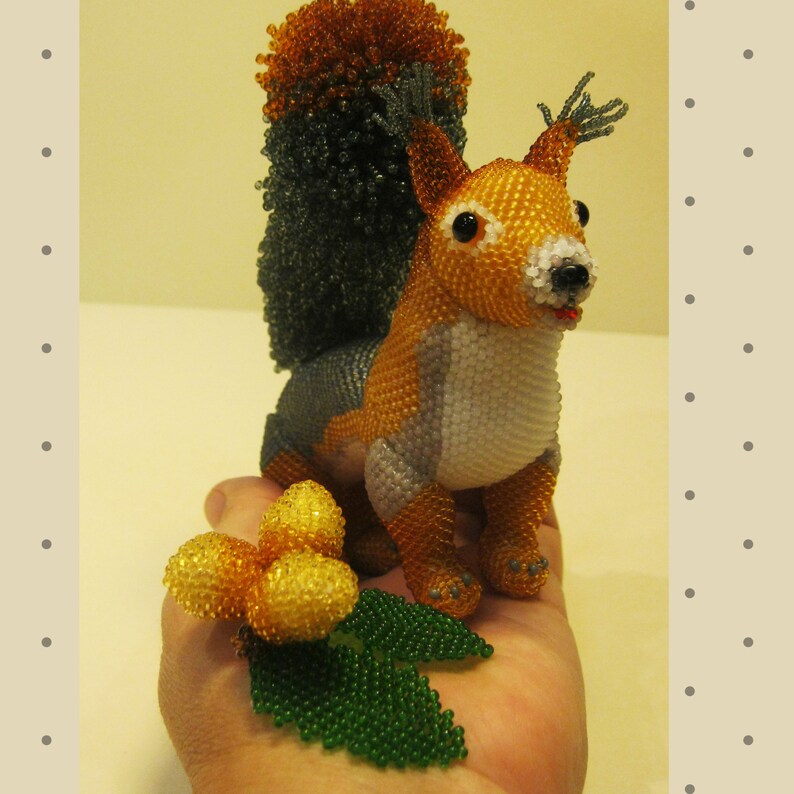 Pattern/tutorial a Squirrel Bead Toys How to Make Stuffed Etsy