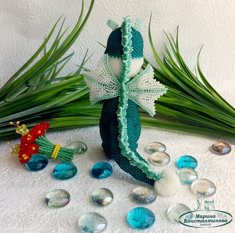 Pattern a the Dragon beads/Tutorial a the Dragon beads Beaded Etsy
