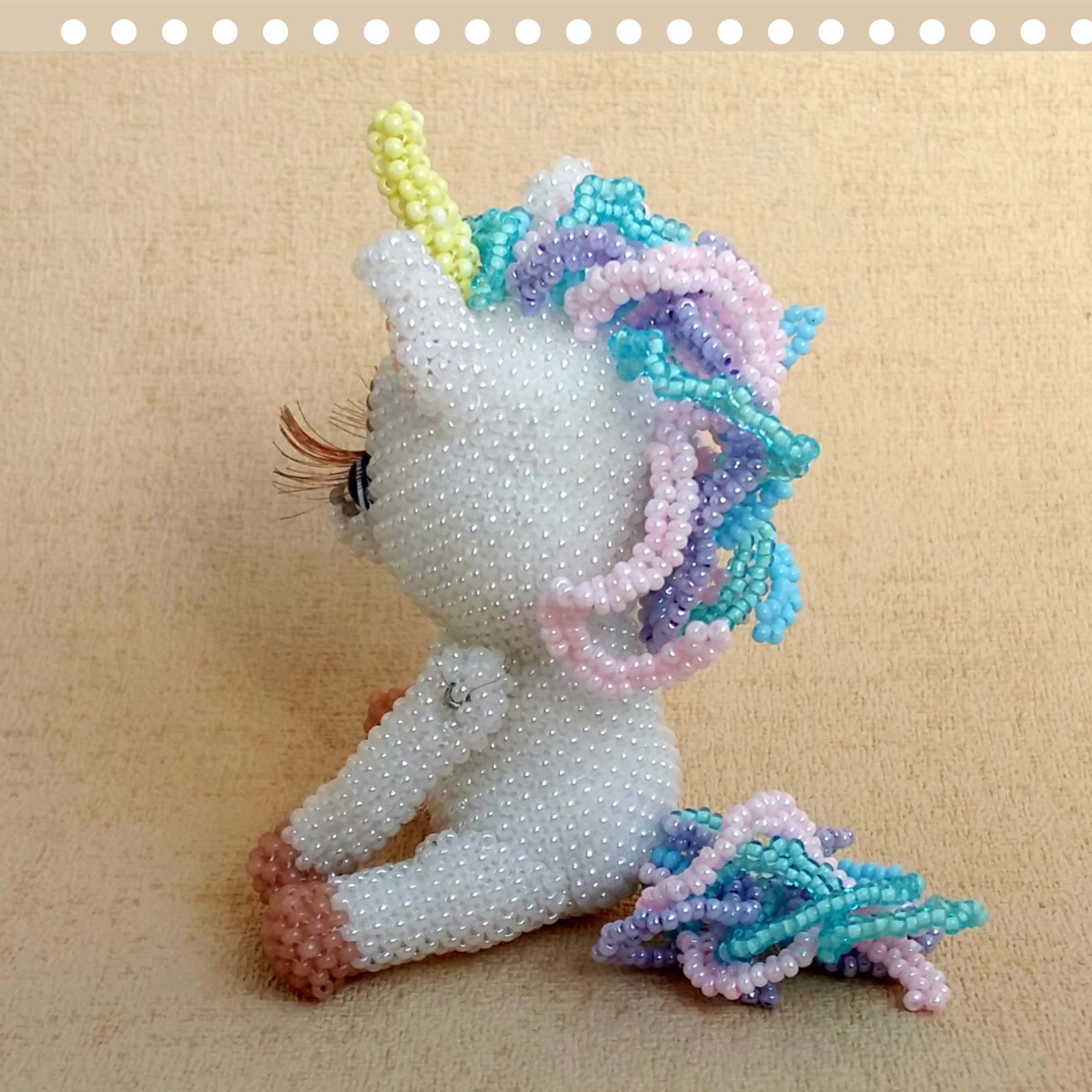 Pattern/Tutorial a unicorn Bead toys How to make a stuffed Etsy