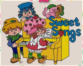 Strawberry Shortcake Cross Stitch Sweet Songs PDF Pattern