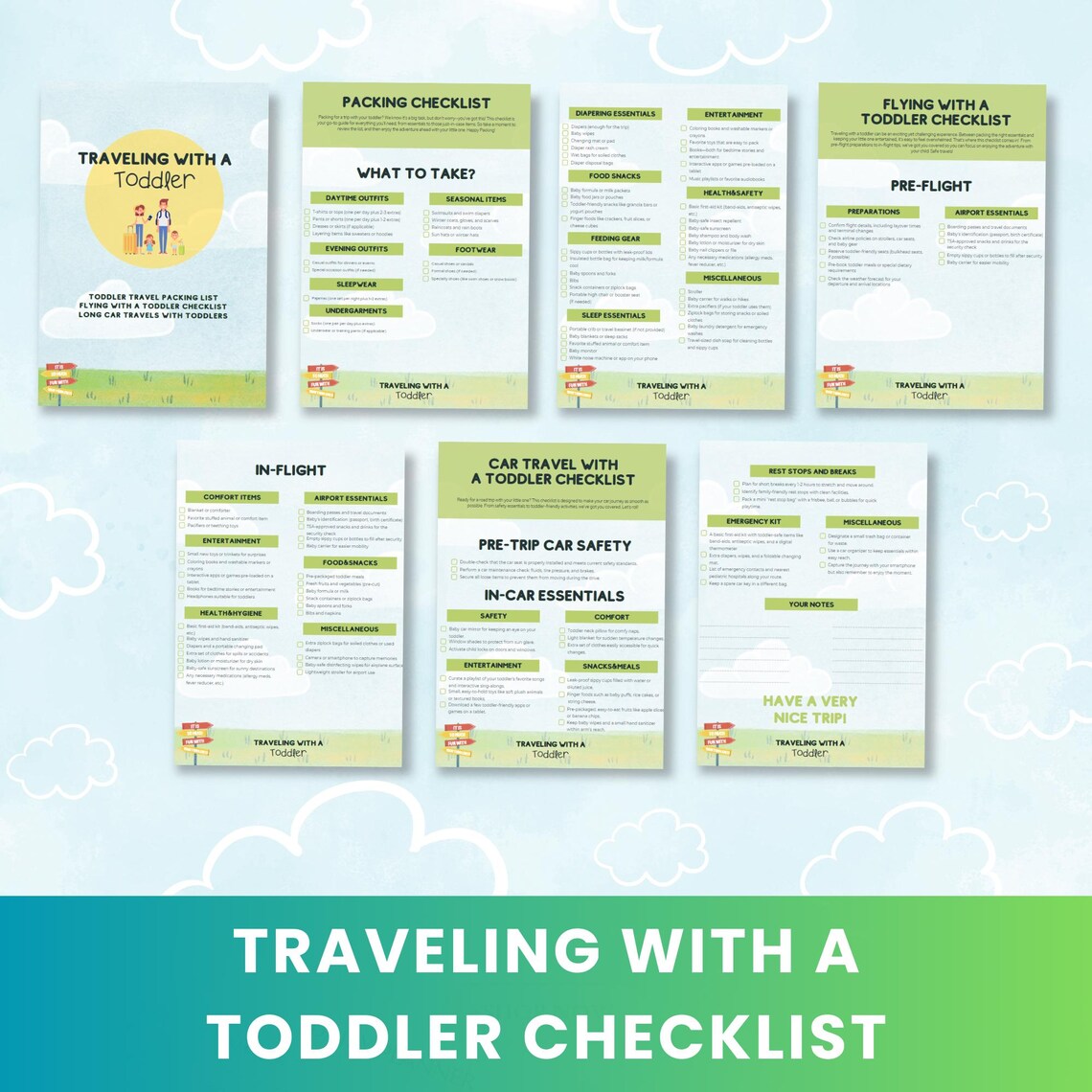 Traveling With A Toddler Checklist, Printable Toddler Travel Essentials