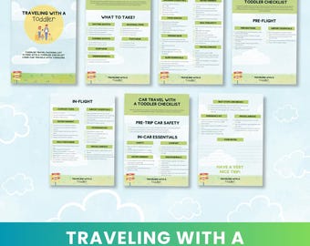 Lista di controllo per il viaggio dei bambini piccoli, elementi essenziali per la valigia (download digitale)