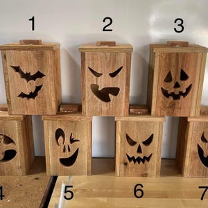 Rustic Handcrafted Halloween Jack-o-lantern Lanterns