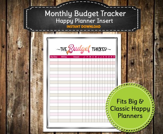 Colorful PRINTABLE Monthly Budget Planner / Bill Payment | Etsy