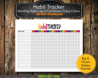 Printable Habit Tracker | Monthly Goal Planner (Digital Download)