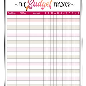 Colorful PRINTABLE Monthly Budget Planner / Bill Payment Planner ...