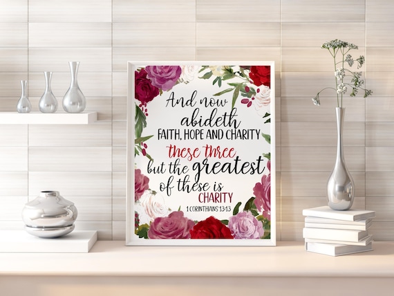 WALL ART Printable Bible Verse Large Art Prints KJV - Etsy