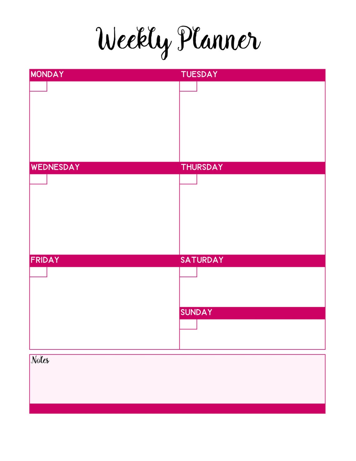 Planner PRINTABLE Weekly Pages Big &amp; Classic Happy Planner Insert ...
