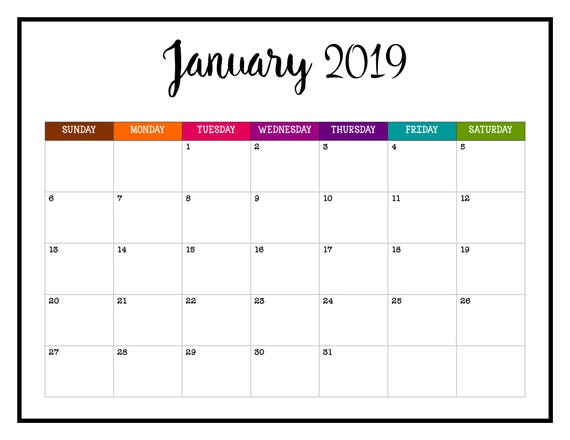 2019 printable calendar 2019 wall calendar pages crazy etsy fun calendars 2019