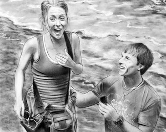 Personalized Boyfriend Gift Unique Proposal Gift Custom portrait Photo to Sketch Will you marry me Where we met gifts