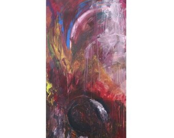 Modern Abstract painting, Contemporary Art, Expressionism, Acrylic painting on canvas, title: Genesis