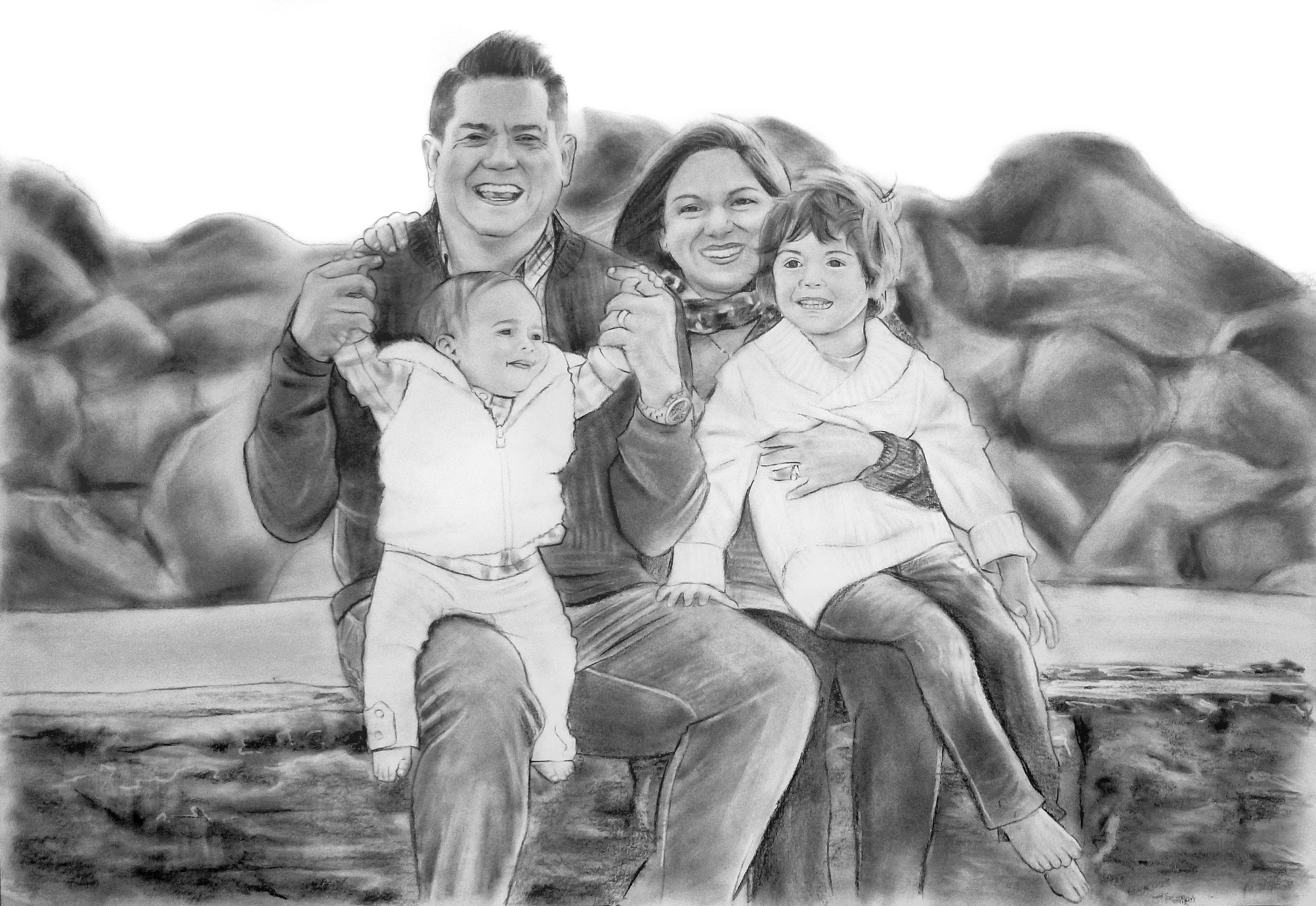 Custom Mother Daughter portrait personalised Mom gift Family | Etsy