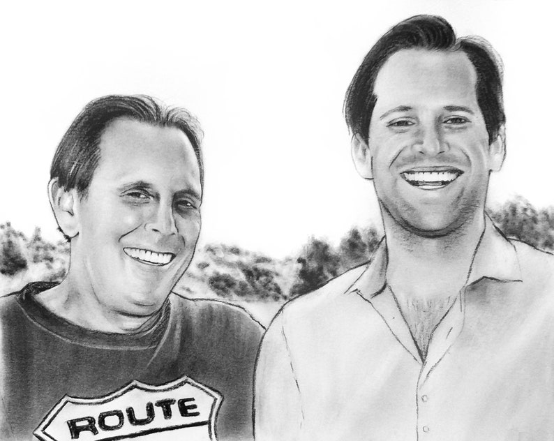 Deceased Loved One Gift Portrait Drawing From Photo Parents - Etsy