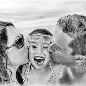 Charcoal Portrait drawing Personalized Birthday gift Custom Portrait From photo Custom sketch Portrait drawing Art from picture Wedding gift image 5