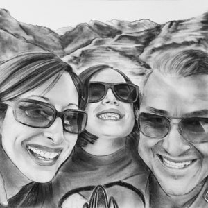 Charcoal Portrait drawing Personalized Birthday gift Custom Portrait From photo Custom sketch Portrait drawing Art from picture Wedding gift image 10