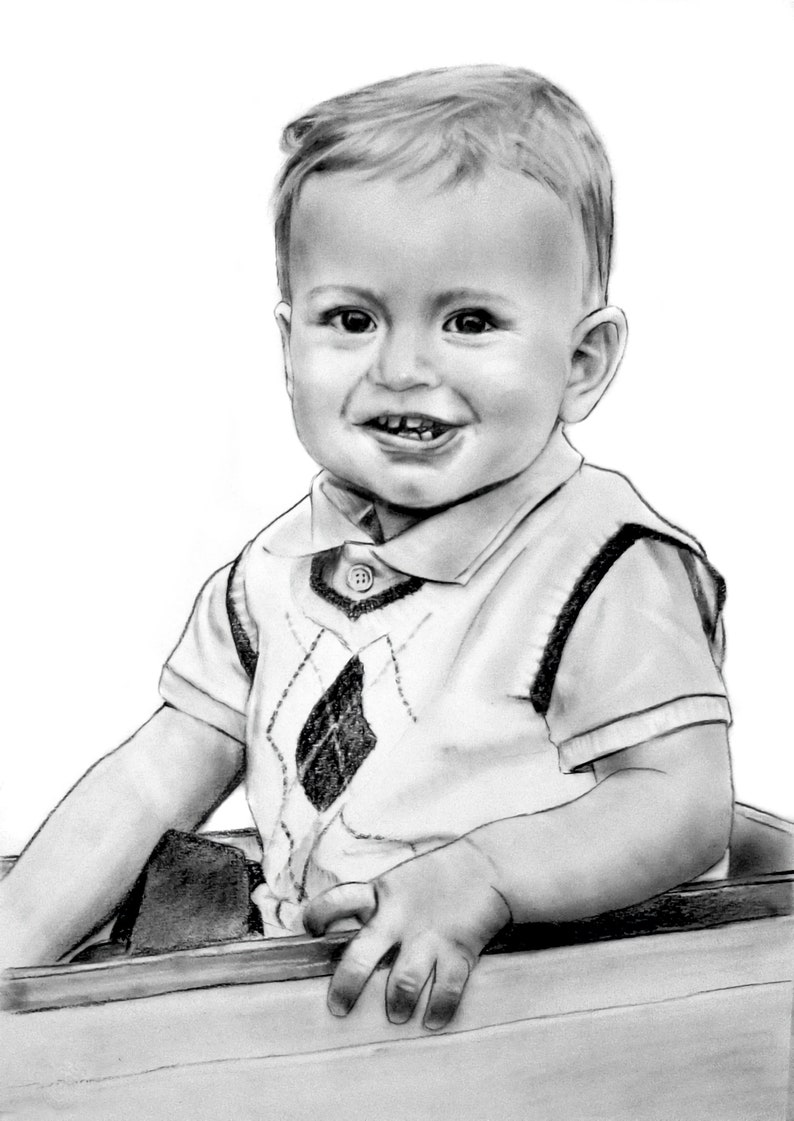 Personalized Gifts for 1 Year Old Boy Custom Newborn Portrait Etsy