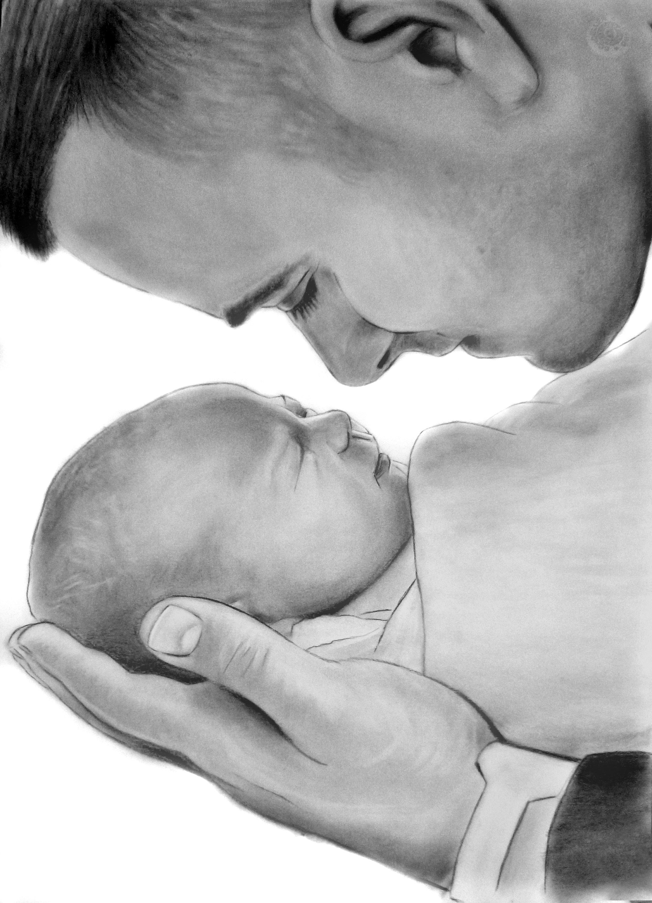 Family Portrait Drawings by Angela - Pencil Sketch Portraits