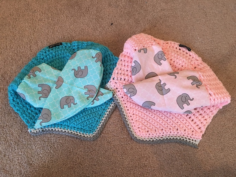 Pink and Light Blue Elephant Pony or Small Horse Fly Bonnets
