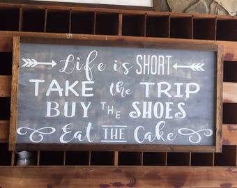 Eat Cake Buy Shoes Etsy