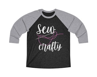 Sewe Crafty Unisex Tri-Blend 3/4 Raglan Tee