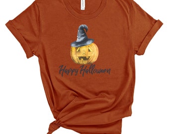 Happy Halloween Shirt, Halloween Fall Tee, Autumn T-Shirt, Fall Shirt, Happy Halloween Tee, Halloween Graphic Tee, Womans Graphic Tee, Witch