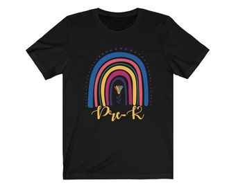 Pre-K Teacher Shirt, Rainbow Shirt, Rainbow Teacher Shirt, Teaching Shirt, Teacher Tee, Cute Teacher T-shirt, Teaching Tee, Teacher Life