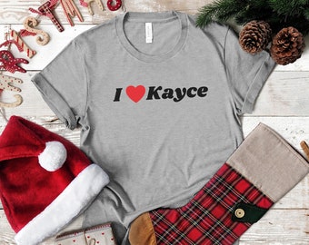 Yellowstone Shirt, I Heart Kayce T-Shirt, Cowboy Tee, Dutton Ranch Tee, Cowgirl, Gift for Her, Gift for Him, Wrangler, Cowboy Xmas