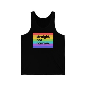 Regata reta, não estreita, camisa do orgulho, LGBTQ, regata unissex de jersey