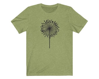 Dandelion Flower Shirt, Womens Graphic Tee, Sister Gift Tshirt, Boho Nature Shirt, Gift For Her, Make A Wish T, Dandelion Silhouette, Garden