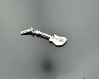 Pendant Silver Guitar