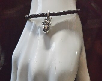 Bracelet with small anatomical heart Silver