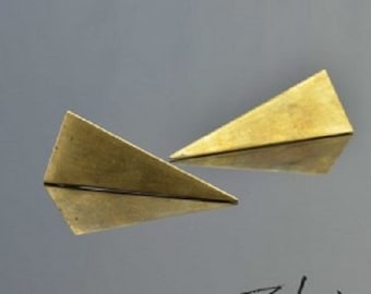 Earrings Triangle Bronze