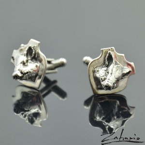 Cufflinks Boars Silver Zahario