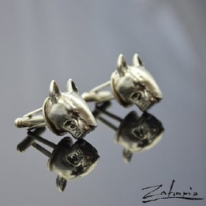 Cufflinks Bulteriers Silver