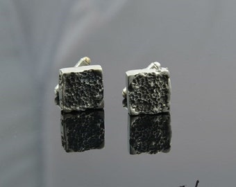 Cufflinks Fossil Bones Silver