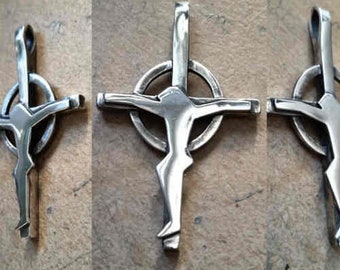 Pendant Cross with Jesus Silver
