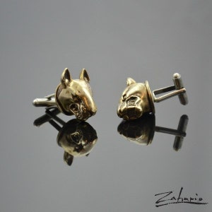 Cufflinks Bulteriers Bronze