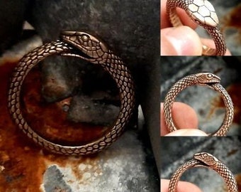 Ring Snake Ouroboros Bronze Zahario