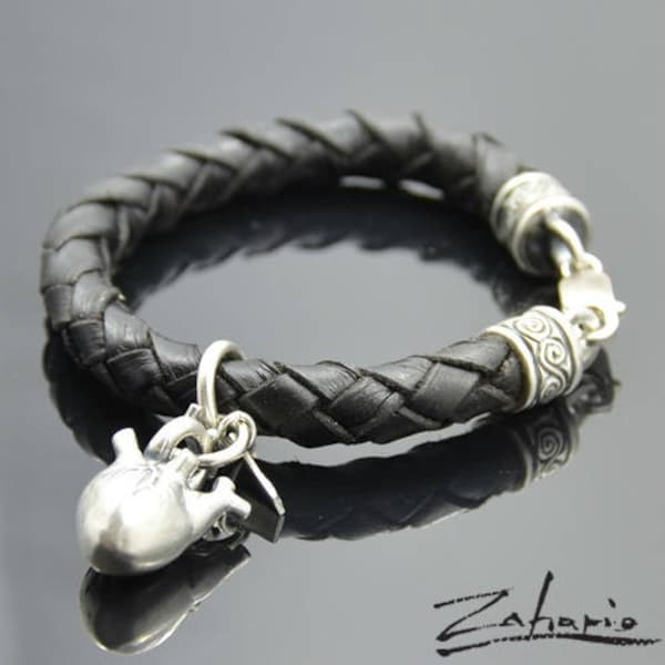 Bracelet Anatomical Big Heart Silver