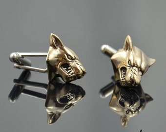 Cufflinks Wolfs Bronze